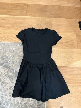 Black Short Sleeve Athletic Dress